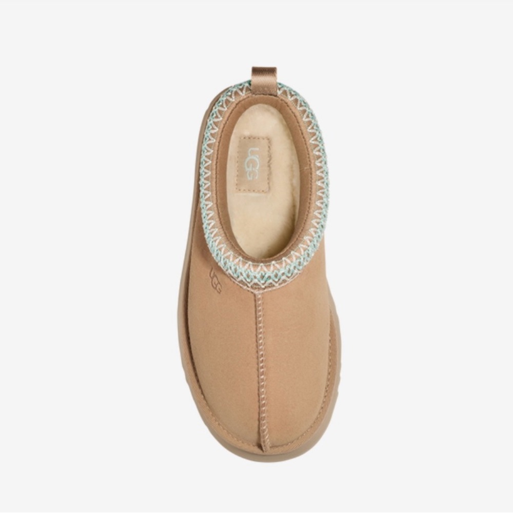 UGG Tazz Platform Slipper Big Kids Size 1/2/3/4/5/6  Sand 1143776K - Picture 5 of 14